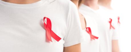 Red ribbon Brust