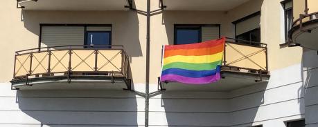 Regenbogen am Balkon