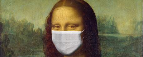Mona Lisa mit Mundschutz