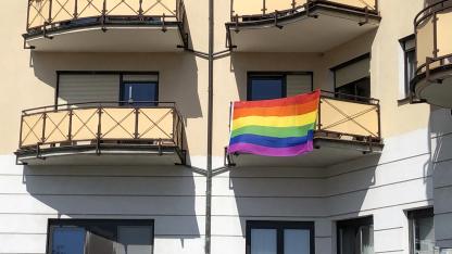 Regenbogen am Balkon